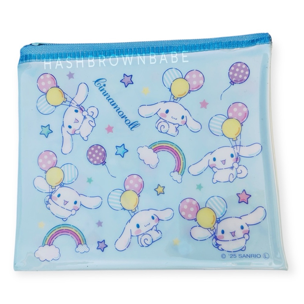 Sanrio Cinnamoroll Pochacco Blue Small Flat Pouch Bag | Cute Kawaii Accessories